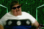 Animated Fat girl in the matrix.