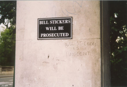 Bill stickers is innocent! Bill stickers is innocent!