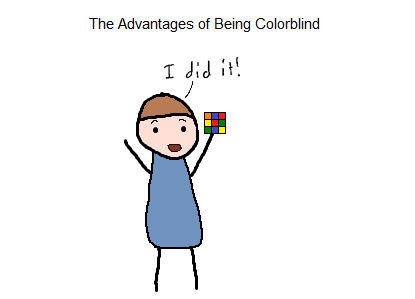 The advantages of being colorblind !