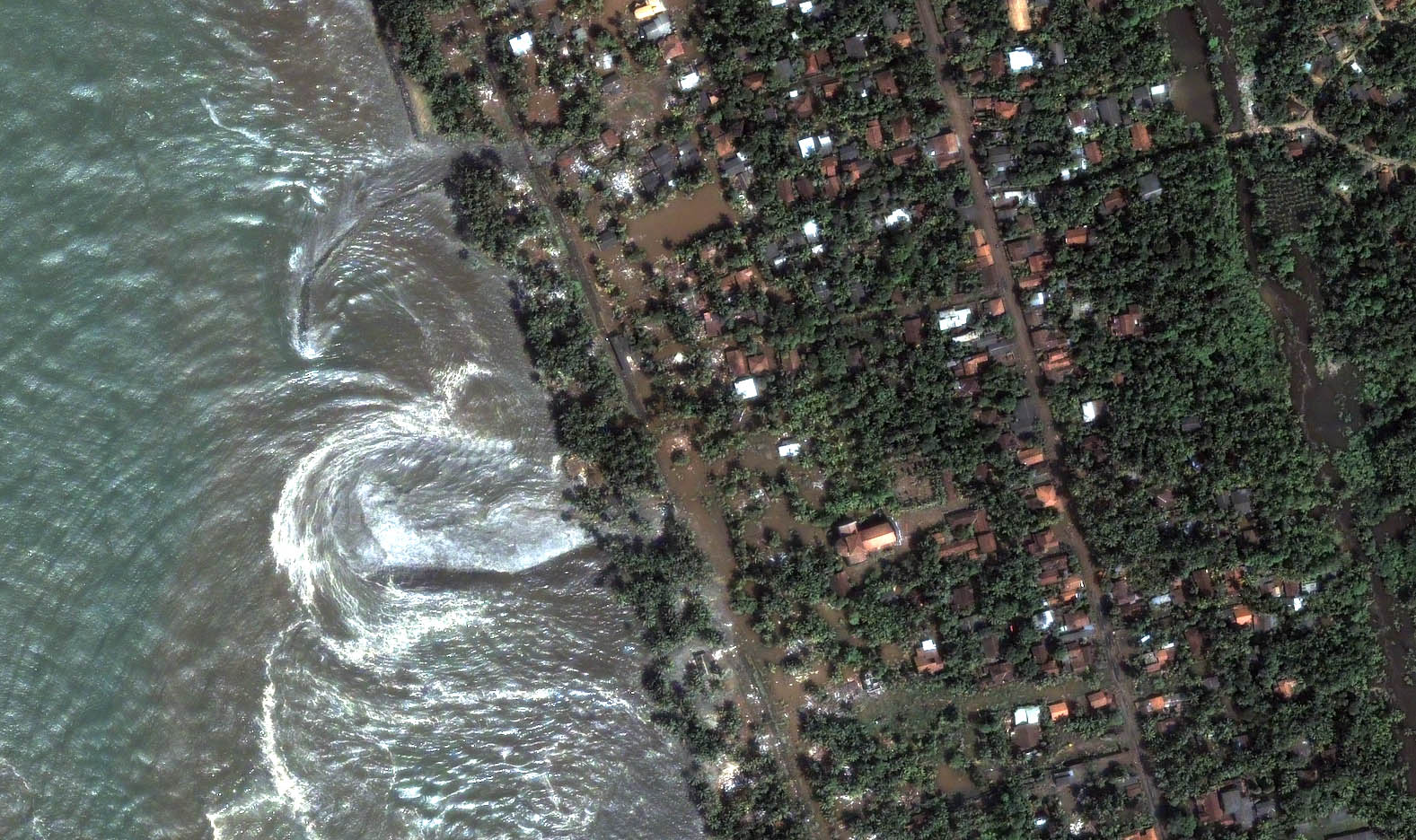 Satellite Image of Tsunami