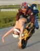 Hot motorbike stunt